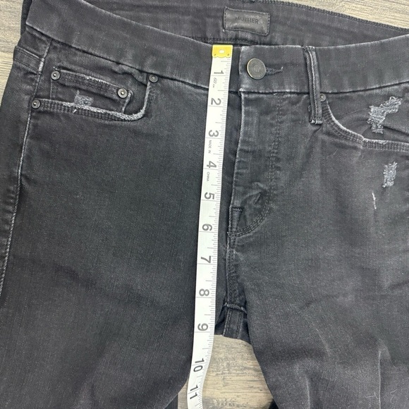MOTHER Women's Black Looker Ankle Fray Jeans Size 25 - Picture 14 of 16